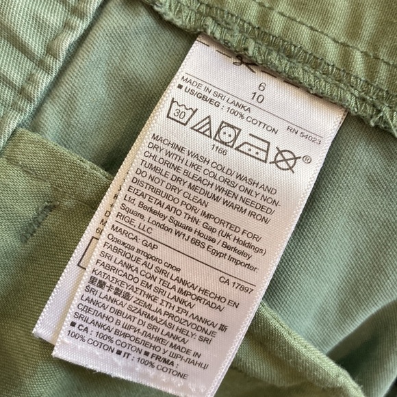 GAP Green Cotton Khaki Shorts 6R - Picture 9 of 9